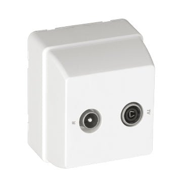 37532C - Tomada R - TV Equalizada Passagem Cascata - Boutique das Lâmpadas