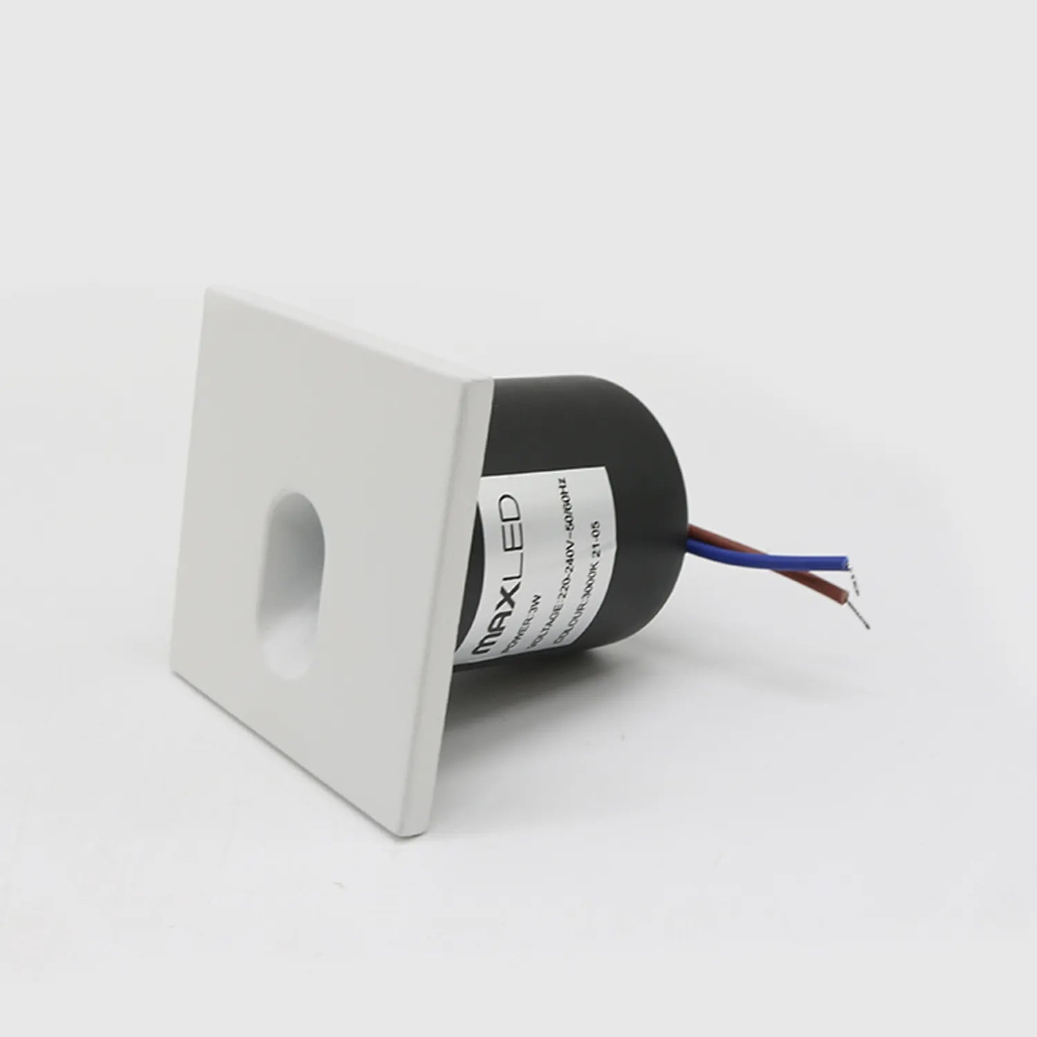 Aplique Led de Parede 3W branco quadrado 150lm