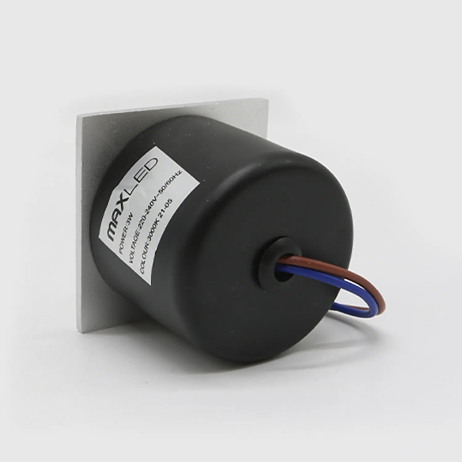 Aplique Led de Parede 3W níquel quadrado