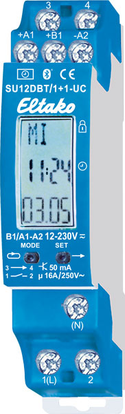 INTERRUPTOR HORÁRIO 2 CANAIS “FUNÇÃO ASTRO” COM BLUETOOTH SU12DBT/1+1-UC