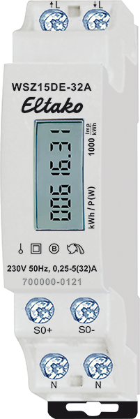 CONTADOR MONOFÁSICO MÁX. 32A WSZ15DE-32A