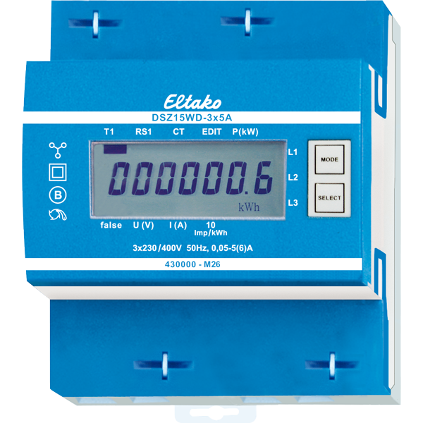 CONTADOR TRIFÁSICO PARA TI’s DSZ15WD-3x5A MID