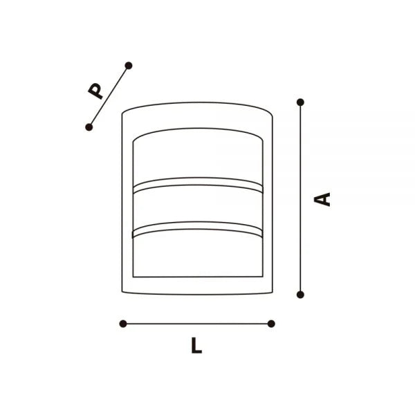 Aplique de Parede para Iluminação Exterior 297 Inox FRL297