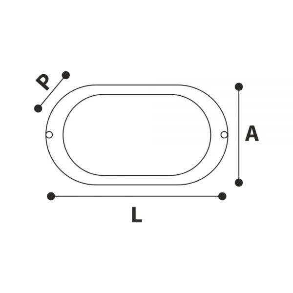 Aplique de Parede para Iluminação Exterior 316 com Friso FRL316F