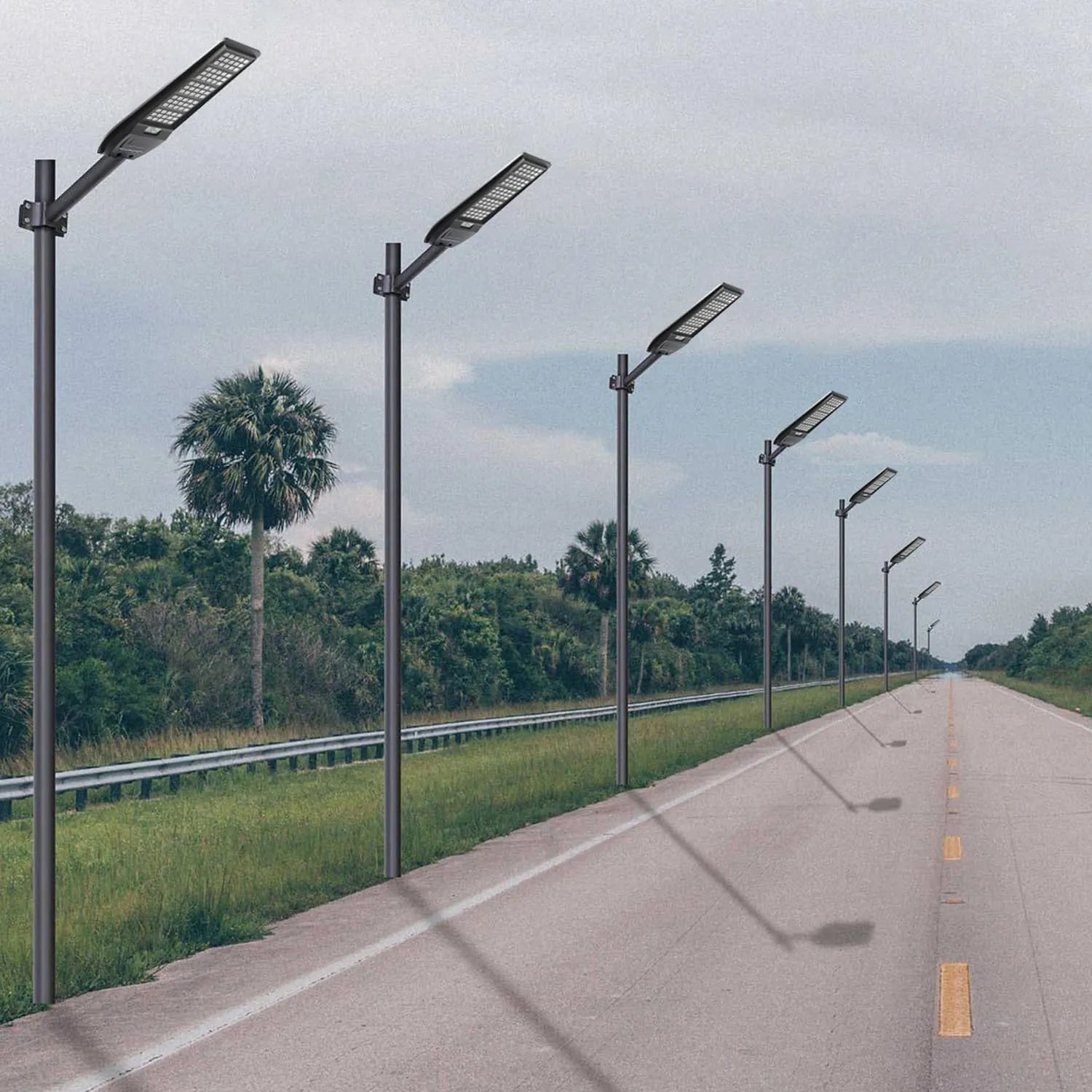 Luminária Solar Led C/Sensor Pir e comando