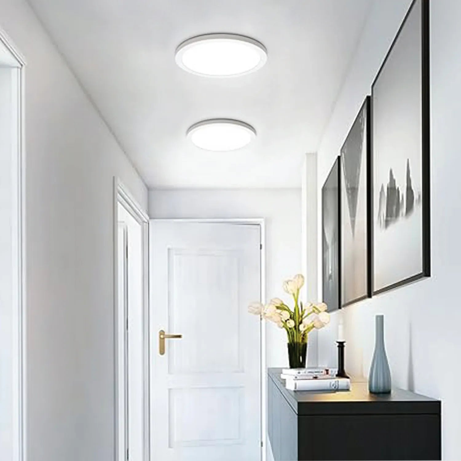 Plafon Led Super Slim C/ sensor microondas 18W branco