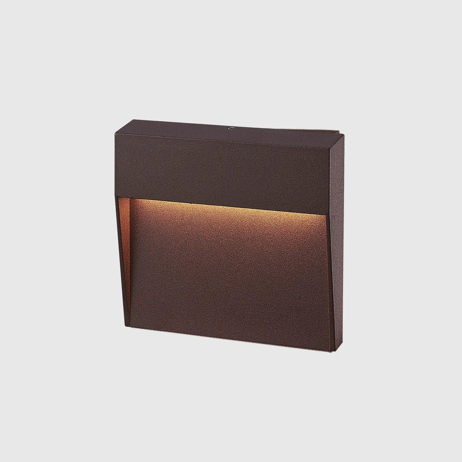Aplique LED de parede 3W quadrado corten