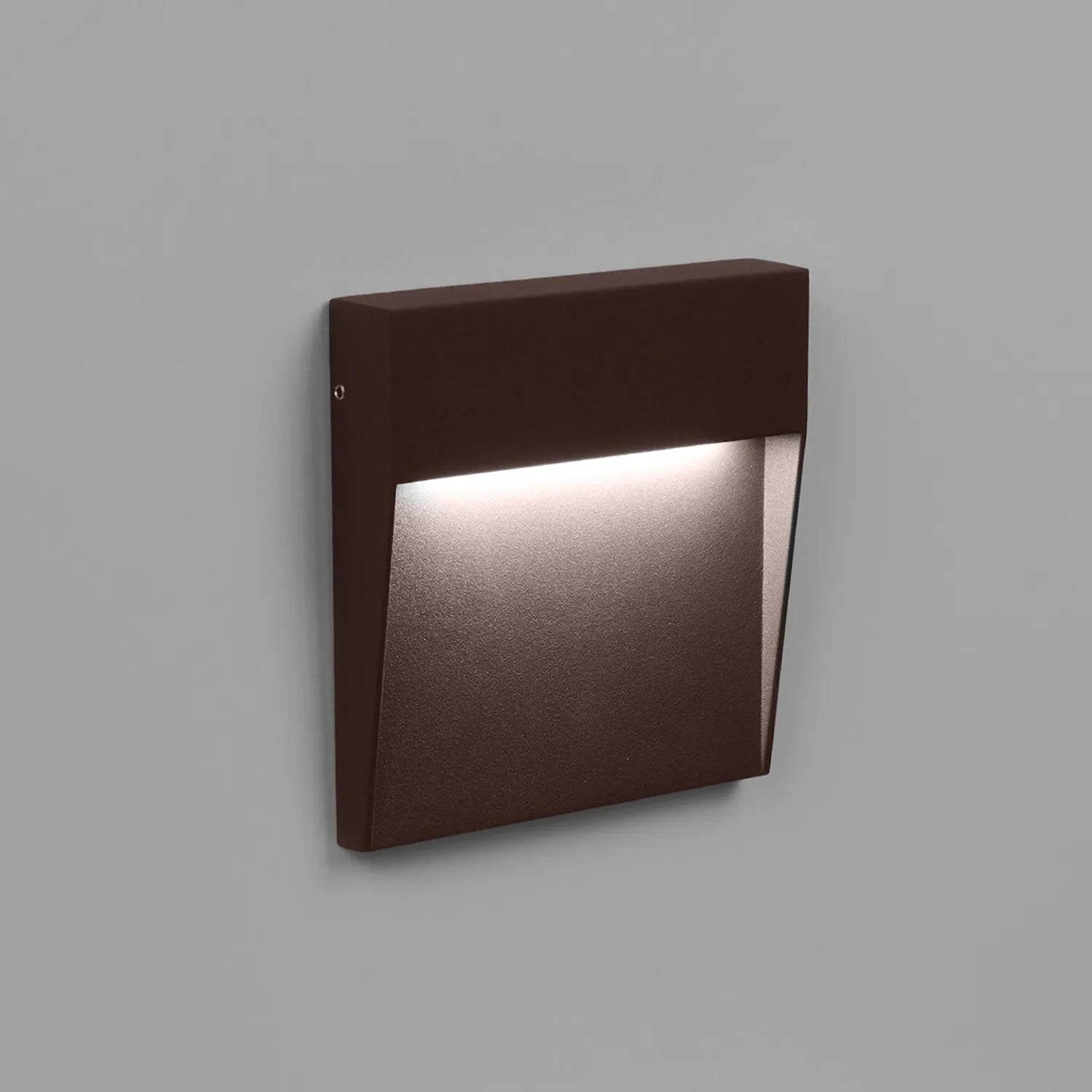 Aplique LED de parede 3W quadrado corten