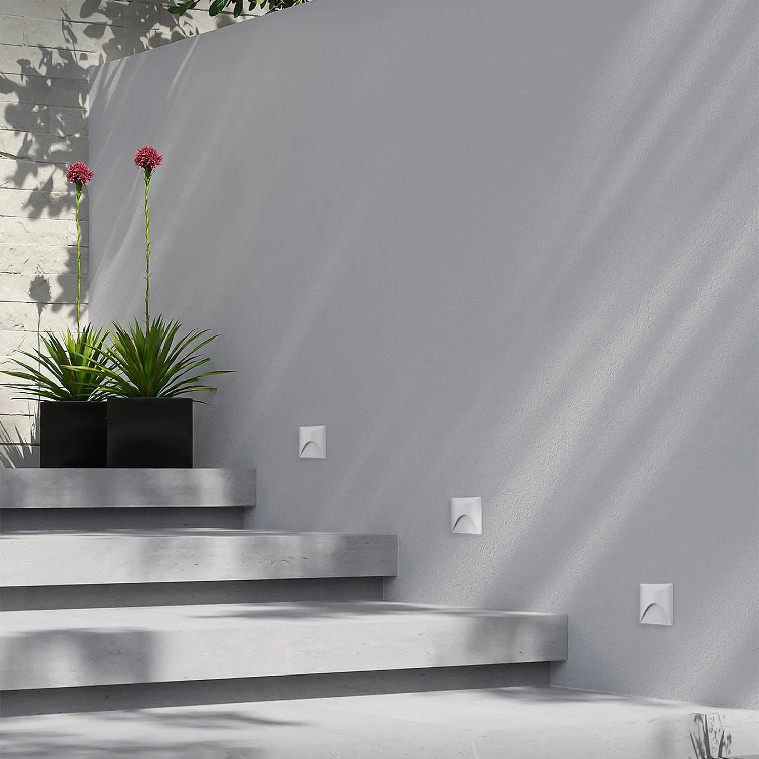 Balizador LED de parede 3W quadrado