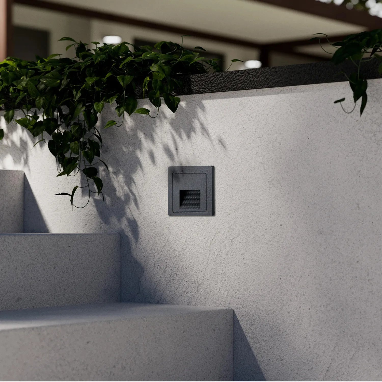 Balizador LED de parede 2W quadrado