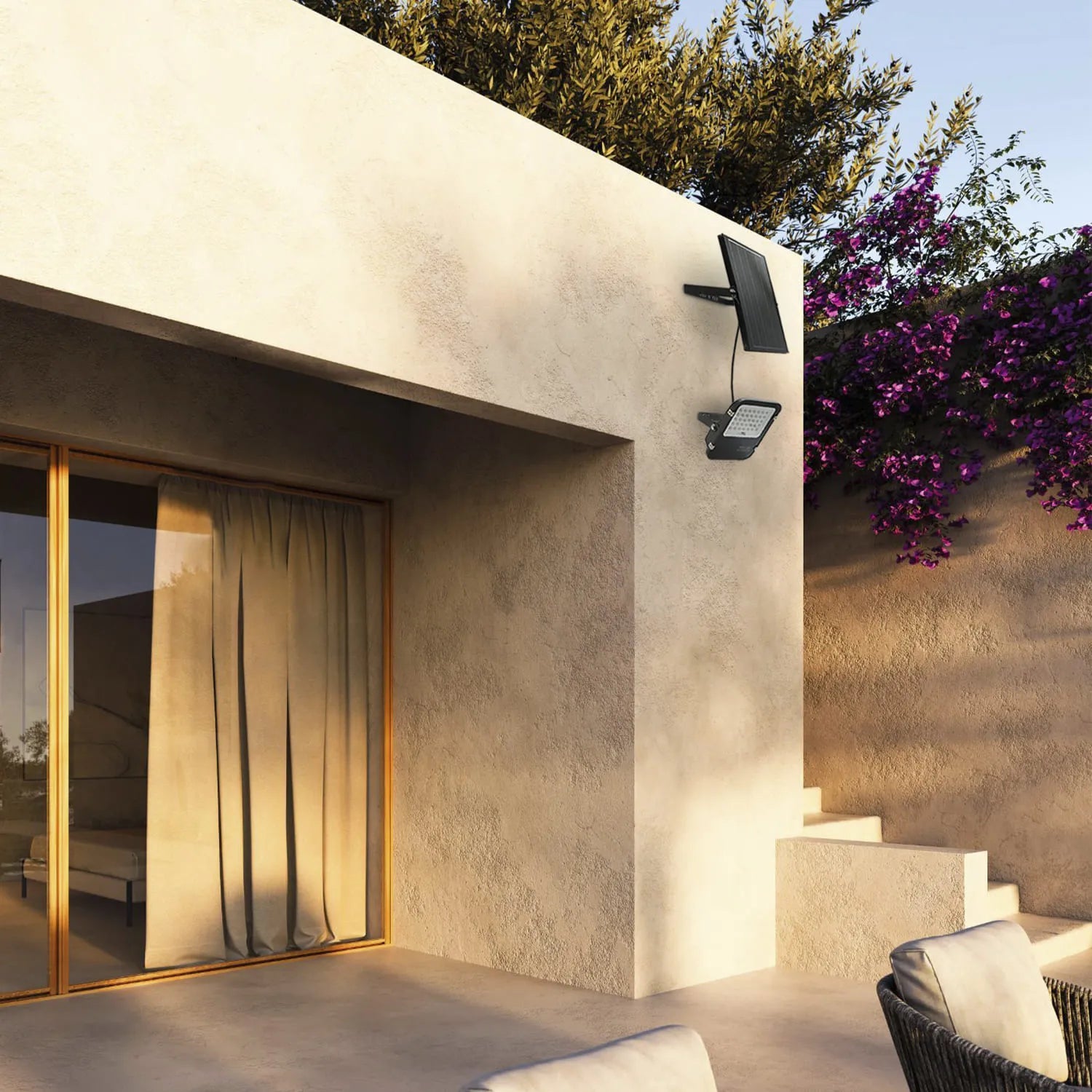 Projetor Led solar com comando