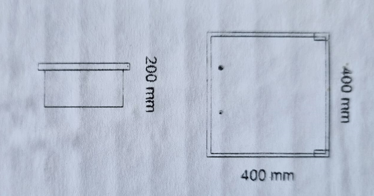 Caixa de Comandos FRL44 (L)400x(A)400x(P)200mm c/Platina