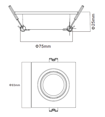 Encastre de Teto Orientável P11 – Branco