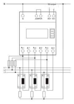 CONTADOR TRIFÁSICO PARA TI’s DSZ15WD-3x5A MID