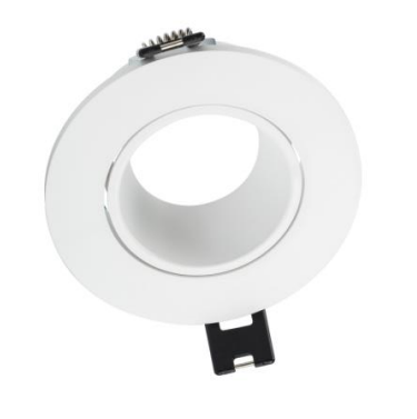 P03 – Foco encastrável orientável em PVC (branco)