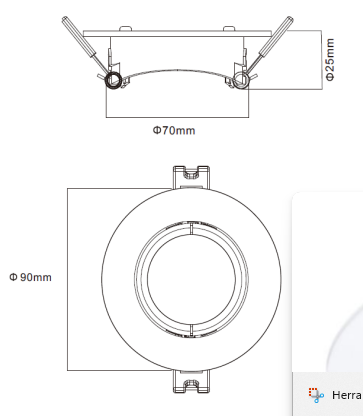 Encastre de Teto Orientável P06 – Branco
