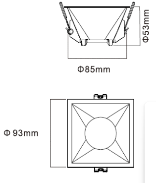 Encastre de Teto Orientável P07 – Branco