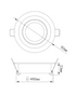 Encastre de Teto Orientável Plano 1022 – Preto Mate / Branco Mate