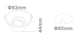 Encastre de Teto Orientável Deep 1129R