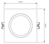 Encastre de Teto Orientável Flat SQ IP