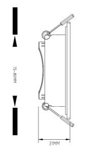 Encastre de Teto Orientável Flat SQ IP