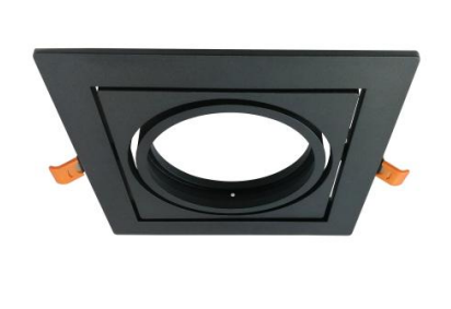 Encastre de Teto Orientável 2008 1L AR111 – Preto Mate / Branco Mate