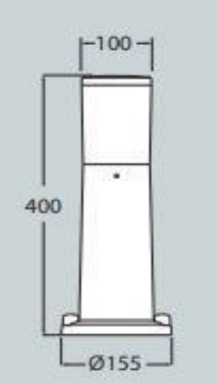 Balizador VIRGILIO 500 IP55 – Preto / Cinza / Branco