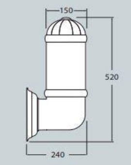 Aplique de Parede MIRELLA IP55 – Preto / Branco