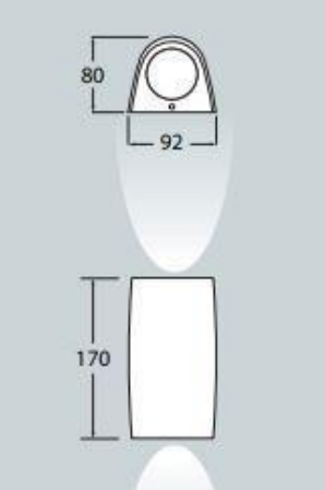 Aplique de Parede MARTA 90 2L IP55 – Preto / Cinza / Branco