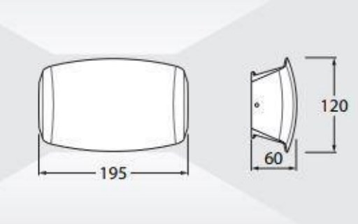Aplique de Parede ABRAM 190 IP55 – Preto / Cinza / Branco