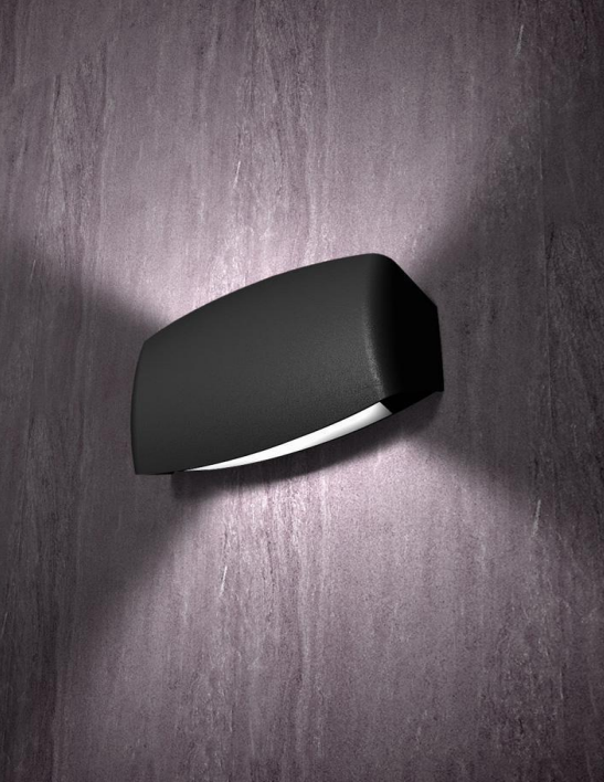 Aplique de Parede ABRAM 190 IP55 – Preto / Cinza / Branco