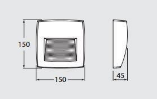 Aplique de Parede LORENZA 150 IP66 – Preto / Cinza / Branco