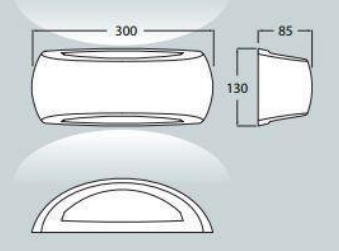 Aplique de Parede FRANCY IP66 – Preto / Cinza / Branco