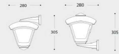 Aplique de Parede Exterior NARDO/DARIO IP55 – Preto / Cinza / Branco