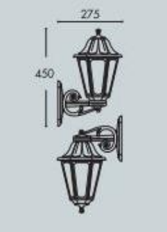 Aplique de Parede Exterior BISSO/ANNA IP55 – Preto / Branco