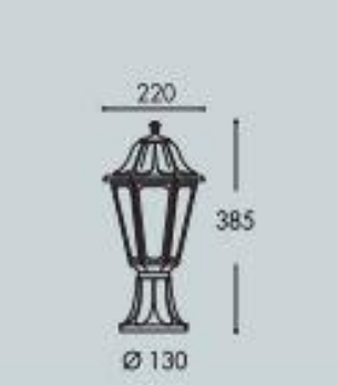 Aplique de Parede Exterior MIKROLOT/ANNA IP55 – Preto / Branco