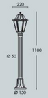 Aplique de Parede Exterior MIZAR/ANNA IP66 – Preto / Branco