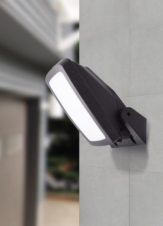 Aplique de Parede e Teto GERMANA IP66 – Preto / Cinza / Branco
