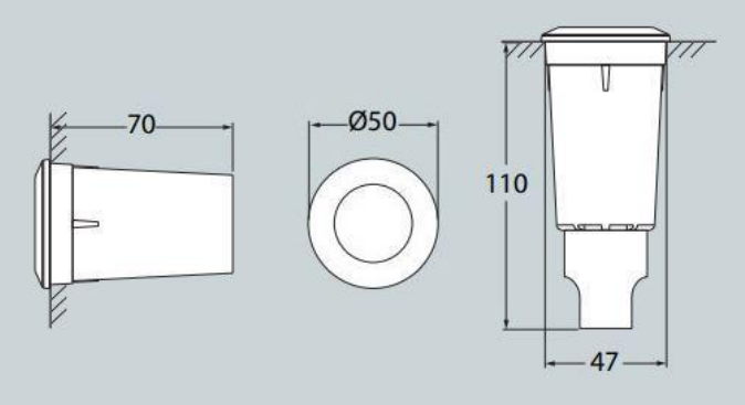 Aplique de Parede Exterior ALDO IP67 – Preto / Cinza / Branco