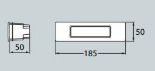 Aplique de Parede Exterior NINA 190 IP55 – Preto / Cinza / Branco