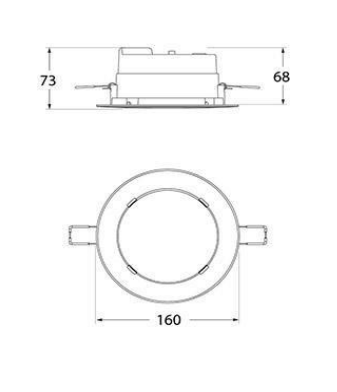 Aplique de Teto Exterior TERESA 160 IP55 – Preto / Cinza / Branco