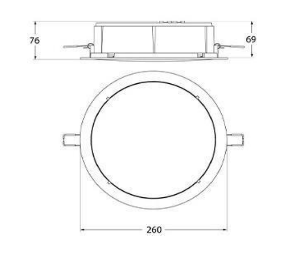 Aplique de Teto Exterior TERESA 260 IP55 – Preto / Cinza / Branco