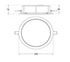 Aplique de Teto Exterior TERESA 260 IP55 – Preto / Cinza / Branco