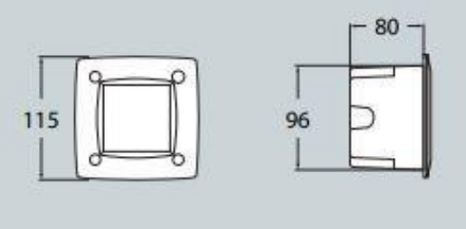Aplique de Parede Exterior LETI 100 SQ IP66 – Preto / Cinza / Branco