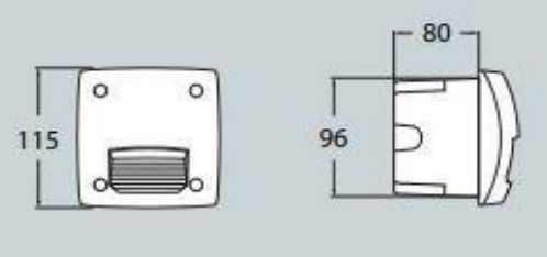 Aplique de Parede Exterior LETI 100 SQ ST IP66 – Preto / Cinza / Branco