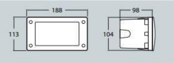 Aplique de Parede Exterior LETI 200 IP66 – Preto / Cinza / Branco