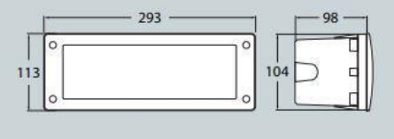 Aplique de Parede Exterior LETI 300 IP66 – Preto / Cinza / Branco