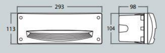 Aplique de Parede Exterior LETI 300 HS IP66 – Preto / Cinza / Branco