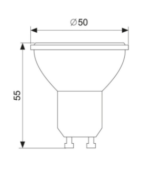 Lâmpada LED GU10 –  7W | 3000K / 6000K regulável