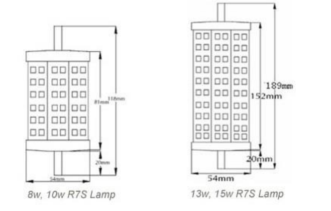Lâmpadas LED R7s